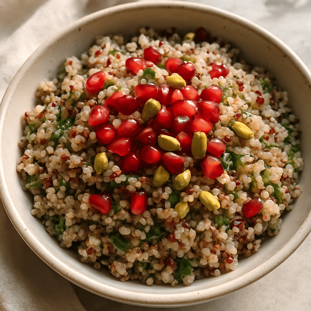 pomegranate pistachio quinoa pilaf recipe