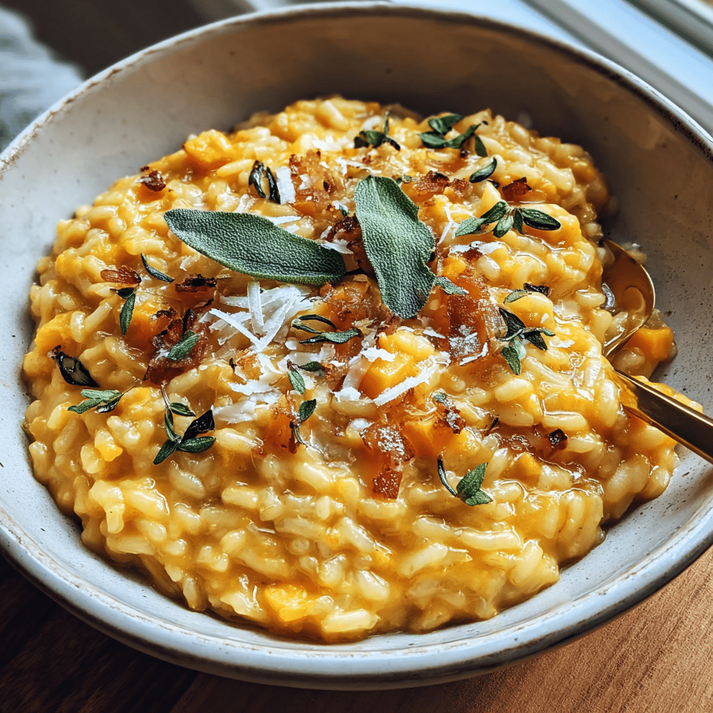 pumpkin shallot risotto recipe
