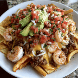 Shrimp beef nacho fries amazing crispy loaded recipe guide