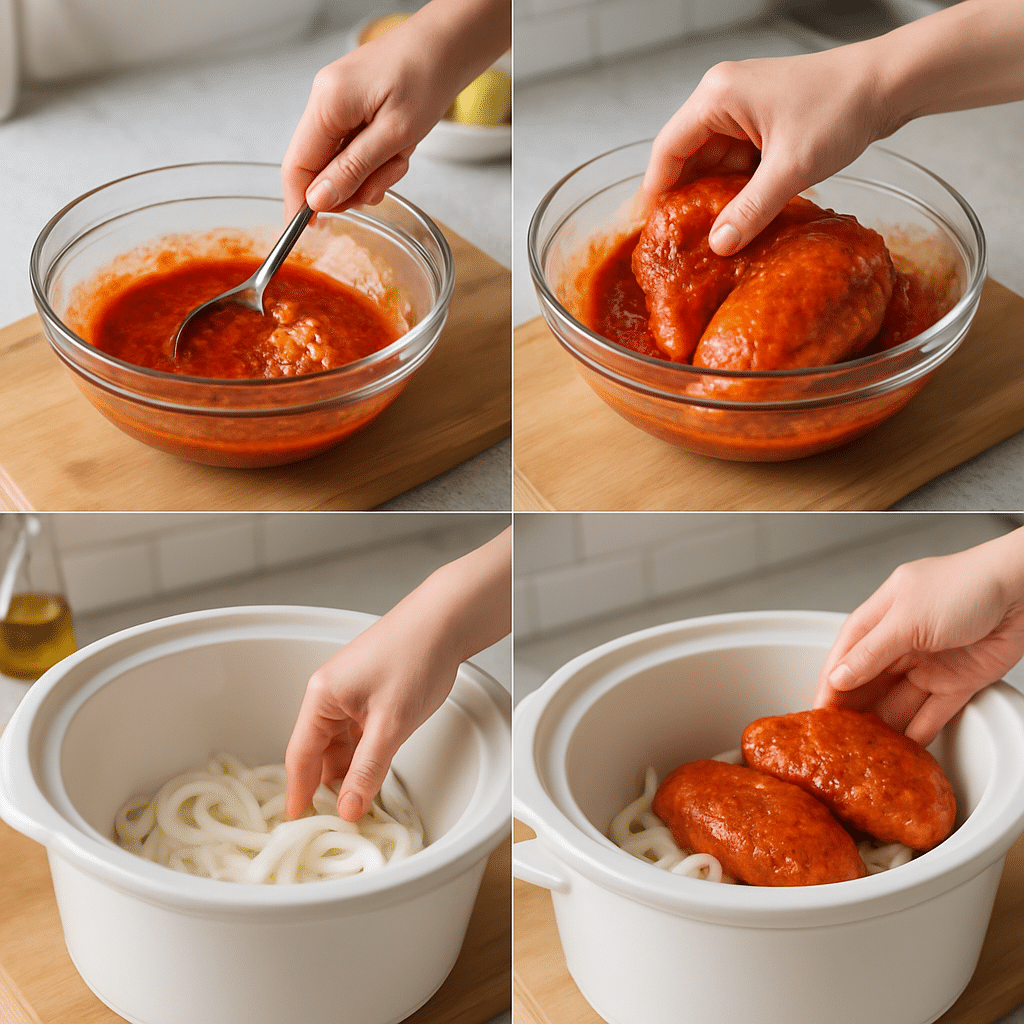 slow cooker peri peri process photo