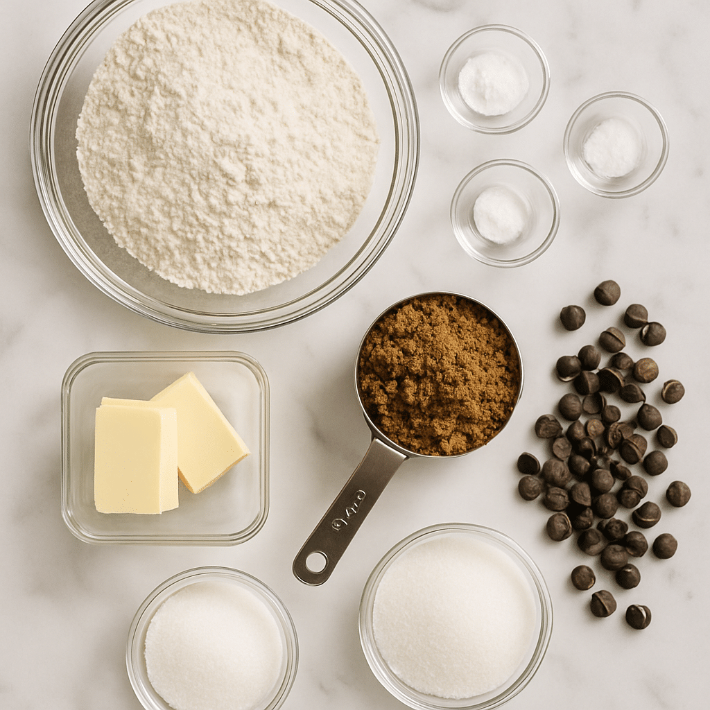 soft chocolate chip cookies ingredients photo