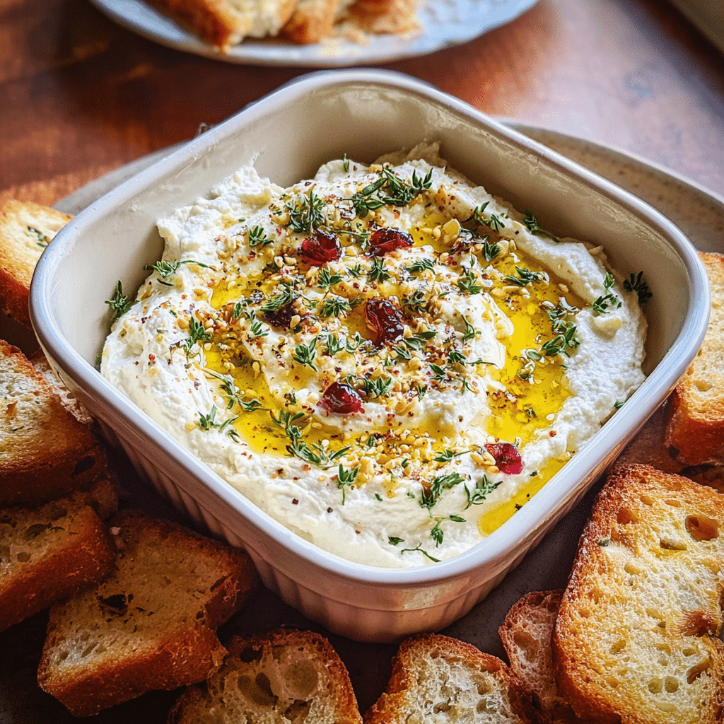 whipped ricotta dip midjourney photo