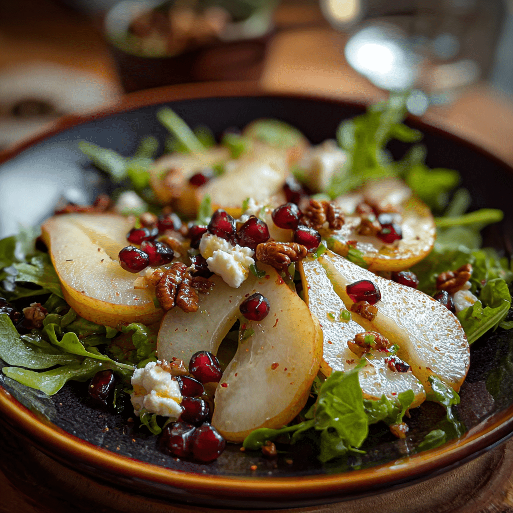 winter pear salad midjourney photo