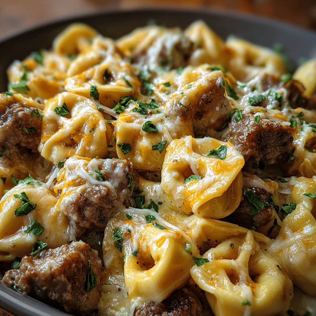 cheesesteak tortellini pasta recipe