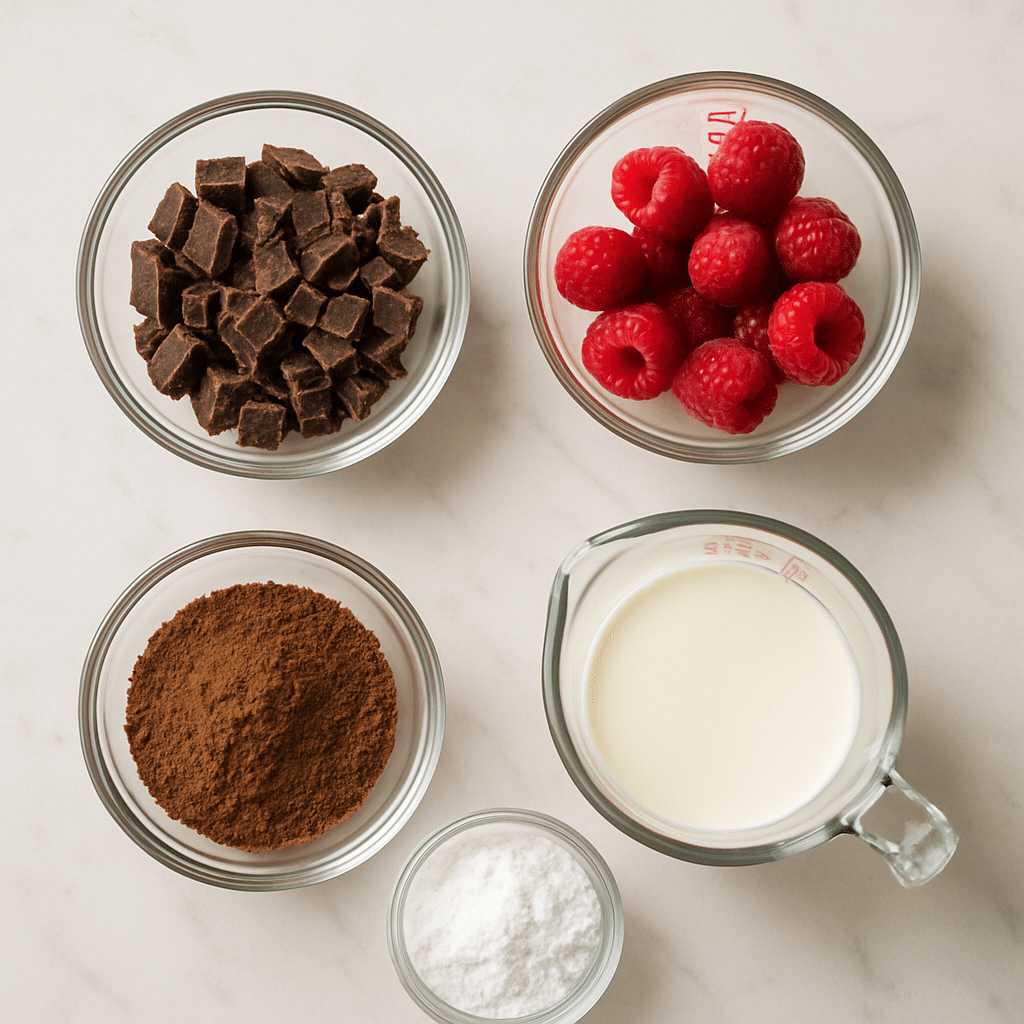 chocolate raspberry truffles ingredients photo