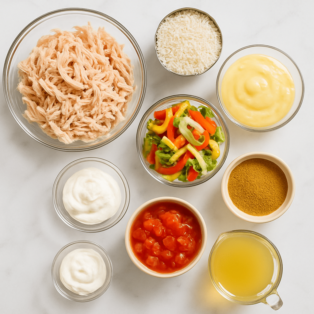 fajita chicken casserole ingredients photo