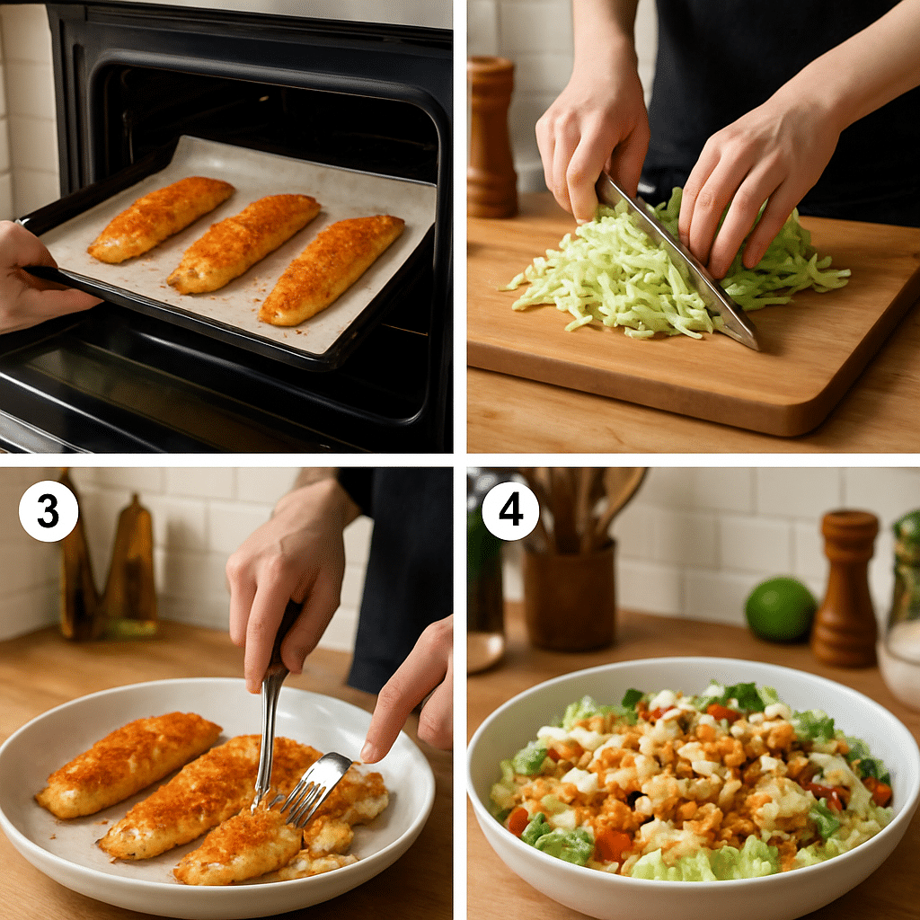 fish taco bowl process photo