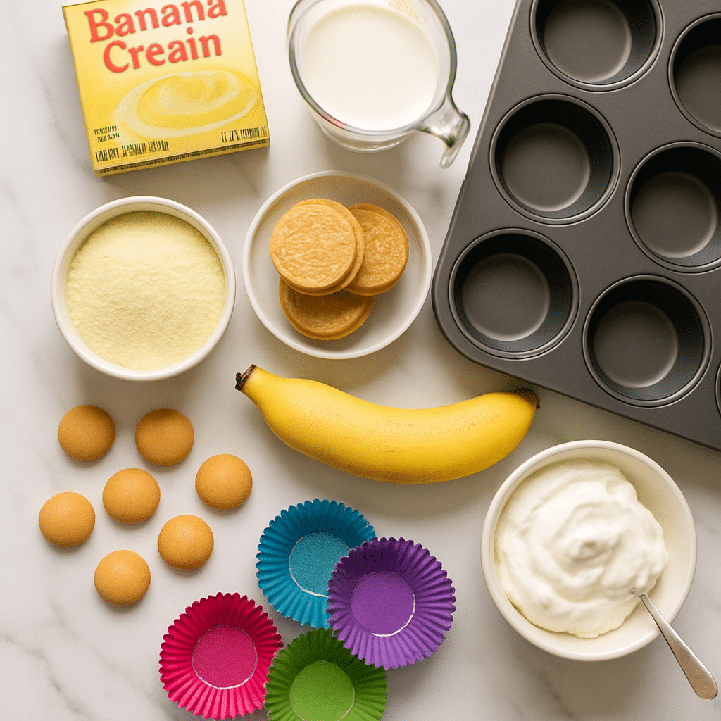 muffin tin banana pies ingredients photo