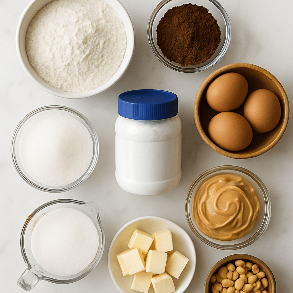 snickers brownies recipe ingredients photo