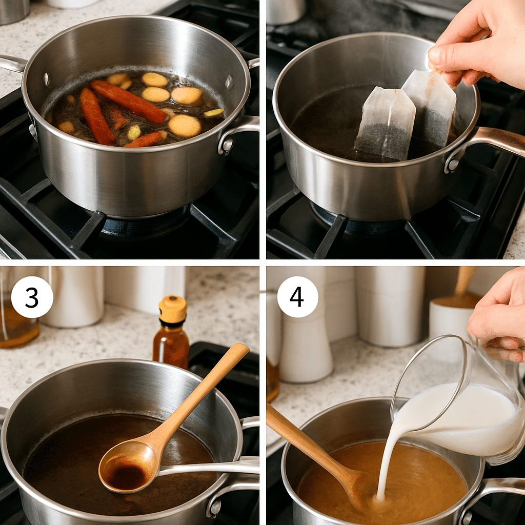 spiced vanilla chai process photo