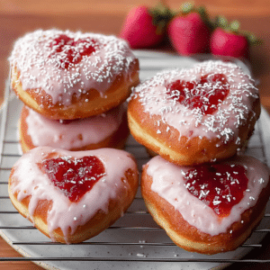 Strawberry Jam Doughnuts: Perfect Heart-Shaped Recipe