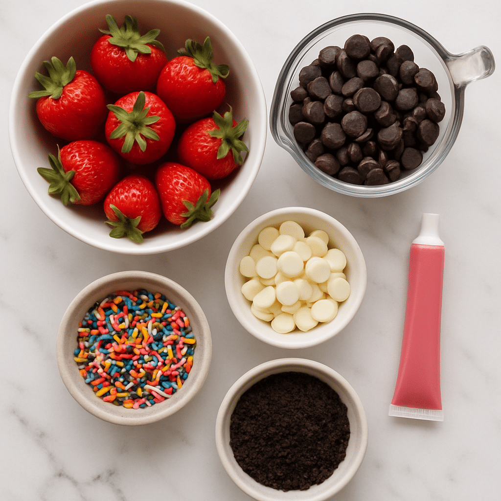 chocolate covered strawberries ingredients photo