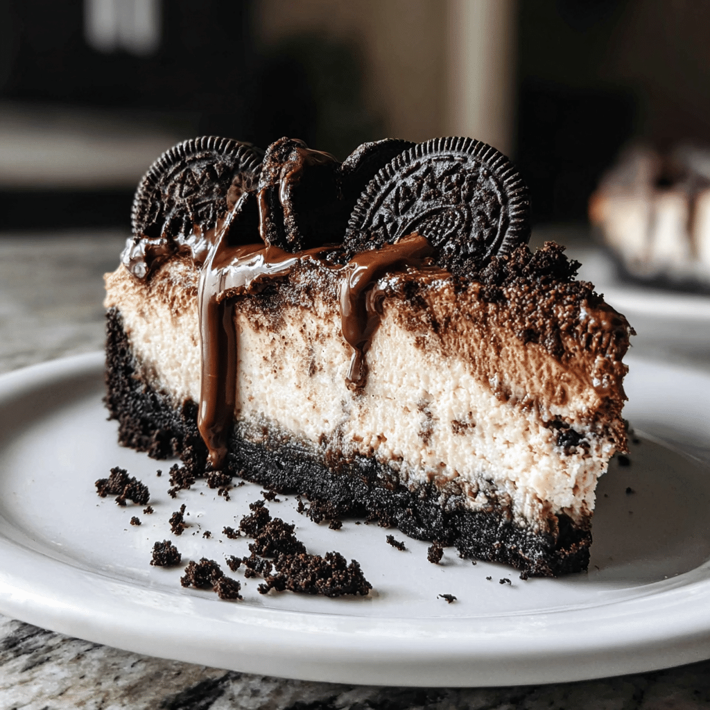 oreo chocolate cheesecake midjourney photo