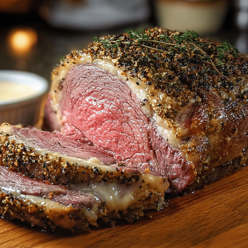 Peppercorn Crusted Prime Rib: Perfect Holiday Roast Recipe